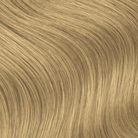 Close-up of blonde hair strands with a wavy texture, Sandy Blonde shade.