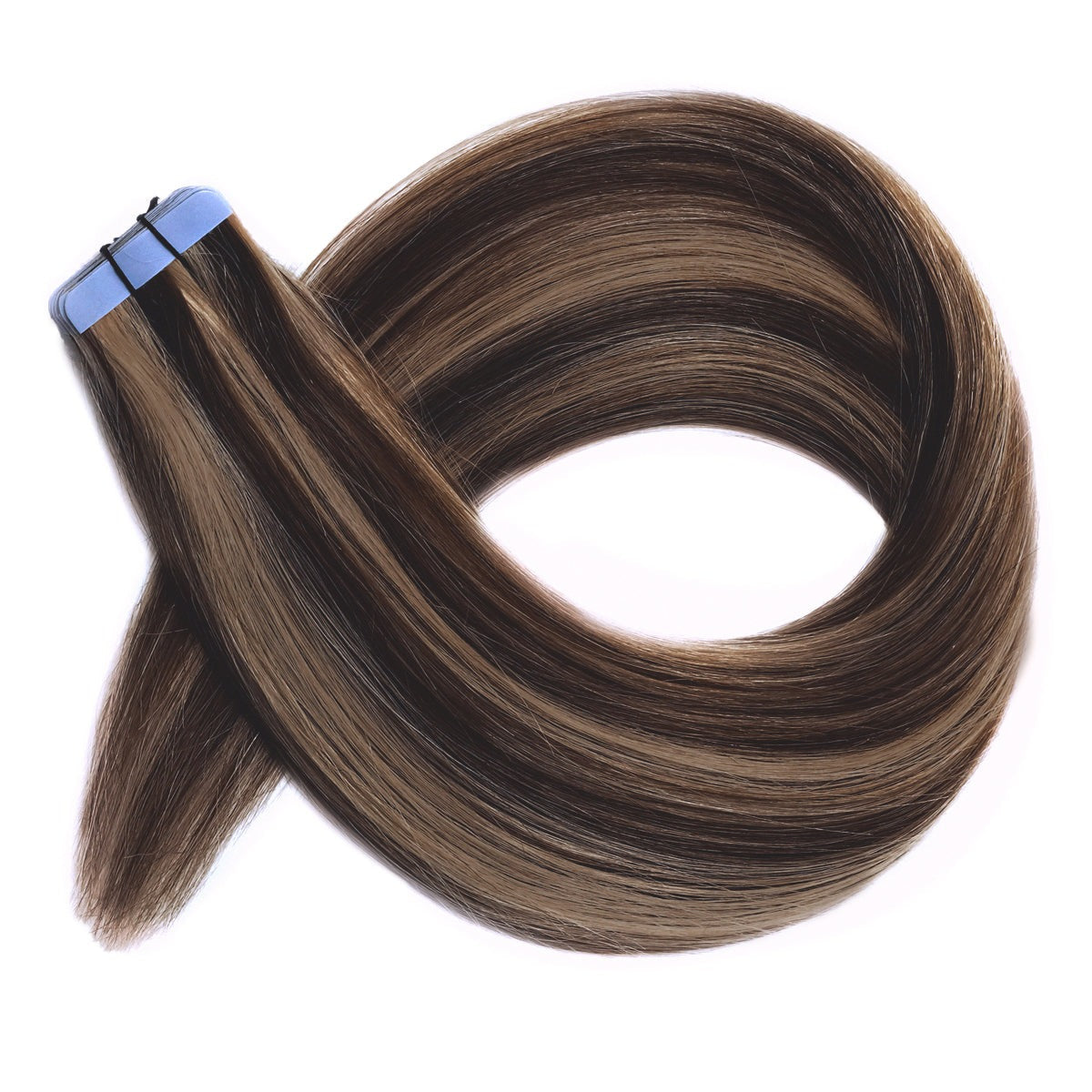 Sample Hair Extensions Colour Match #2/12 Dark Brown & Dirty Blonde Mix