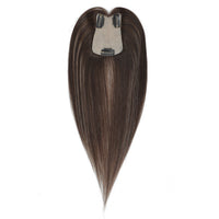 Human Hair Topper #2c/2c/8a Chocolate and Ash Brown Balayage