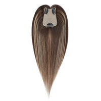 Human Hair Topper #2/2/16  Dark Brown and Natural Blonde Balayage