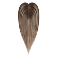 Human Hair Topper #2/2/16  Dark Brown and Natural Blonde Balayage