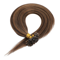 Keratin Bond Hair Extensions 25" #2/12 Dark Brown Dirty Blonde Mix SALE 50 Grams