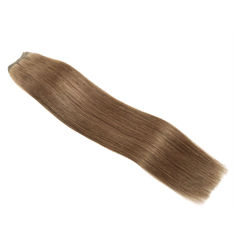 Weft Hair Extensions #10 Caramel 17” 60 Grams