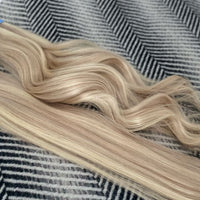 Weft Hair Extensions #18a/60 Ash Blonde and Platinum Blonde Mix 17" 60 Grams