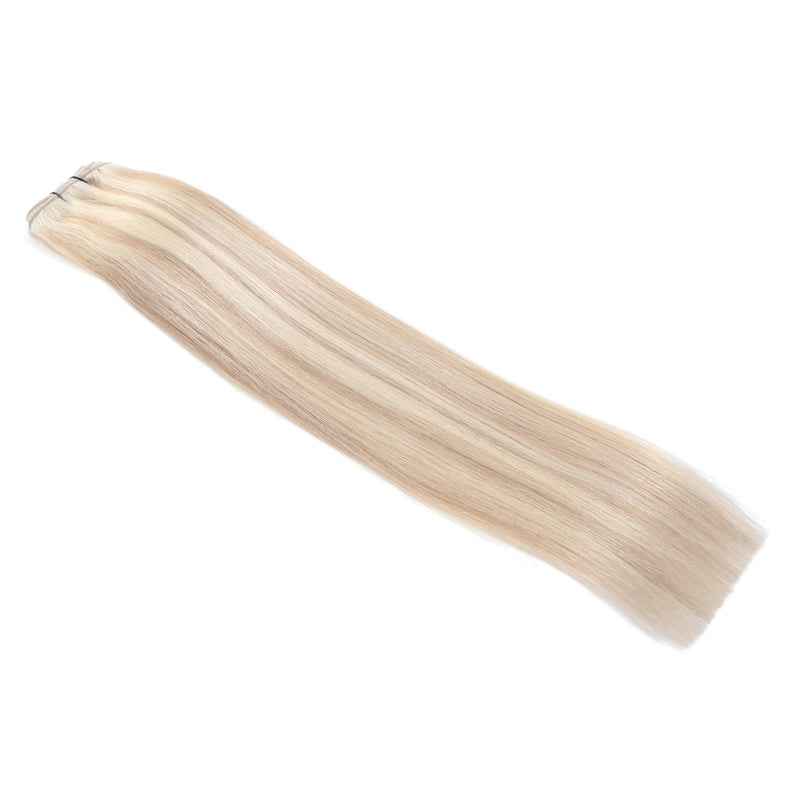 Weft Hair Extensions #18a/60 Ash Blonde and Platinum Blonde Mix 17" 60 Grams