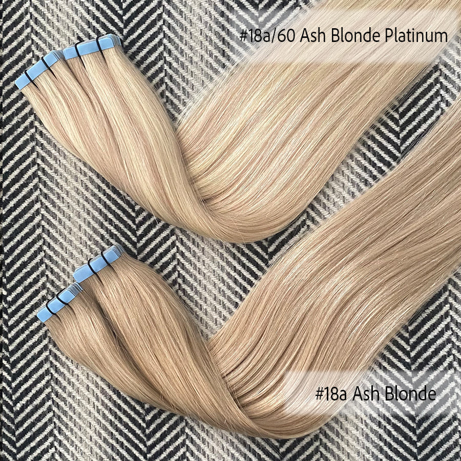 Hair Extensions Tape 13"  #18a Ash Blonde