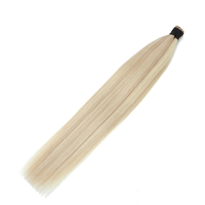 Micro Bead Hair Extensions I Tip #18a/60 Ash Blonde Platinum Blonde Mix