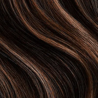 Clip In Volumiser Bangs Layers - Invisible Seamless 1 Pc #2/10 Dark Brown Caramel Mix