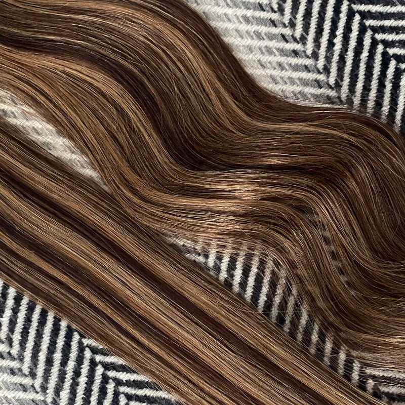 Flat Weft Hair Extensions Australia Afterpay #2/12 Dark Brown & Dirty Blonde 22"