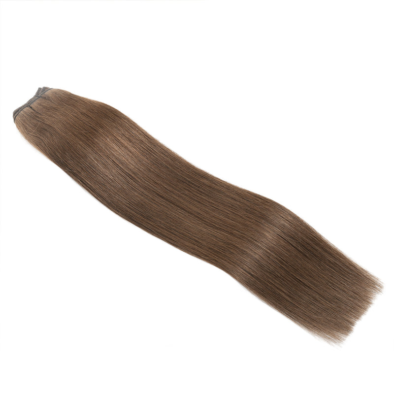 Weft Hair Extensions #8 Cinnamon Brown 21"