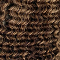 Weft Curly Hair Extensions 21" - #4/27 Chestnut Brown and Bronzed Blonde Mix