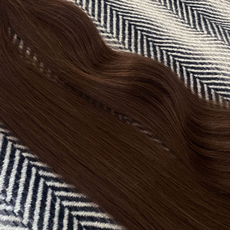 Weft Hair Extensions 25" #4 Chestnut Brown