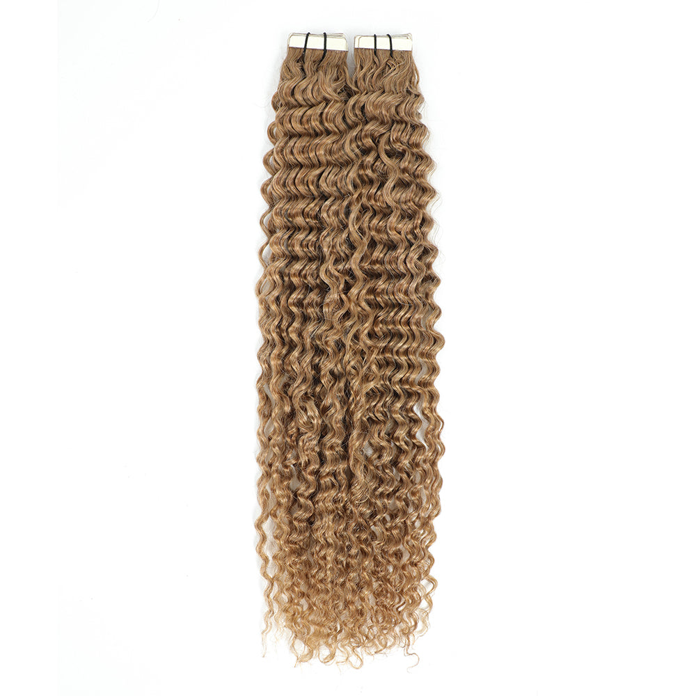 Kinky curly on sale hair extensions blonde