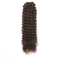 Weft Curly Hair Extensions 3C 25" - #4 Chestnut Brown