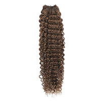 Weft Curly Hair Extensions 3C 25" - #6 Medium Brown