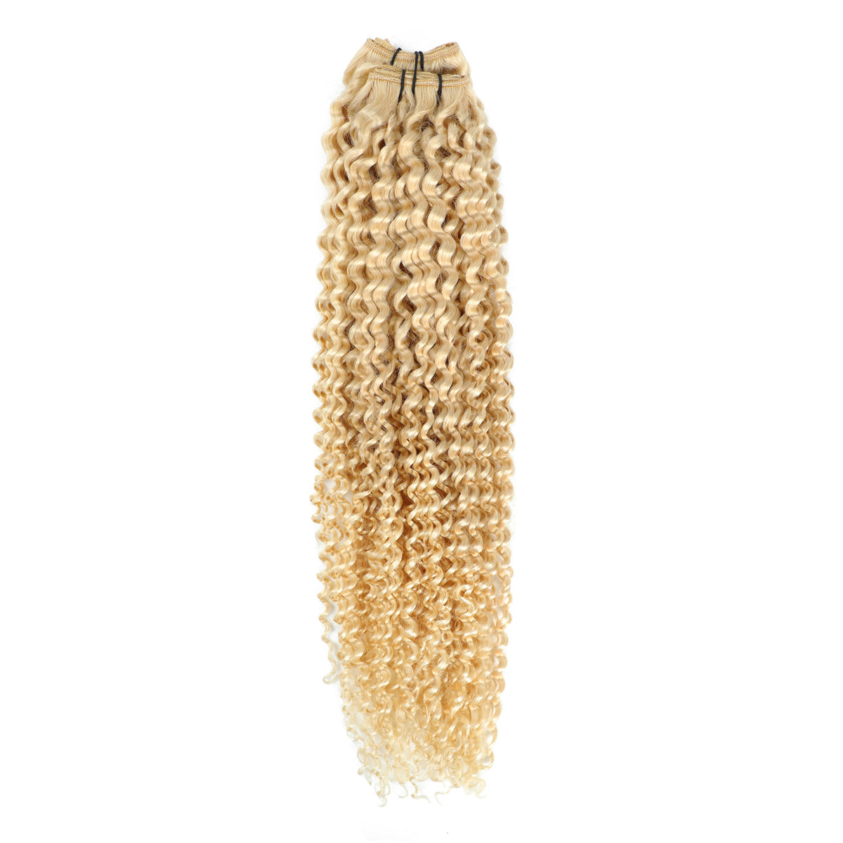 Weft Curly Hair Extensions 3C 25" - #60 Platinum Blonde