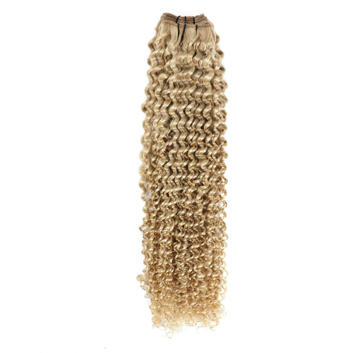 Weft Curly Hair Extensions 3C 25" - #51/60 Champagne Blonde and Platinum Blonde Mix