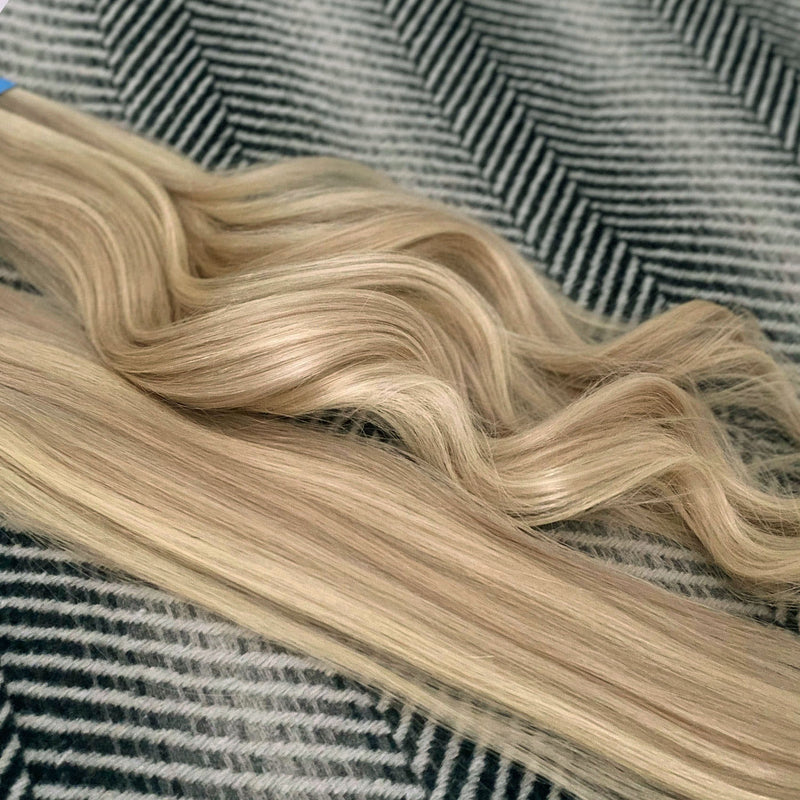 Nano Ring Hair Extensions #51/60 Mix Champagne & Platinum Blonde