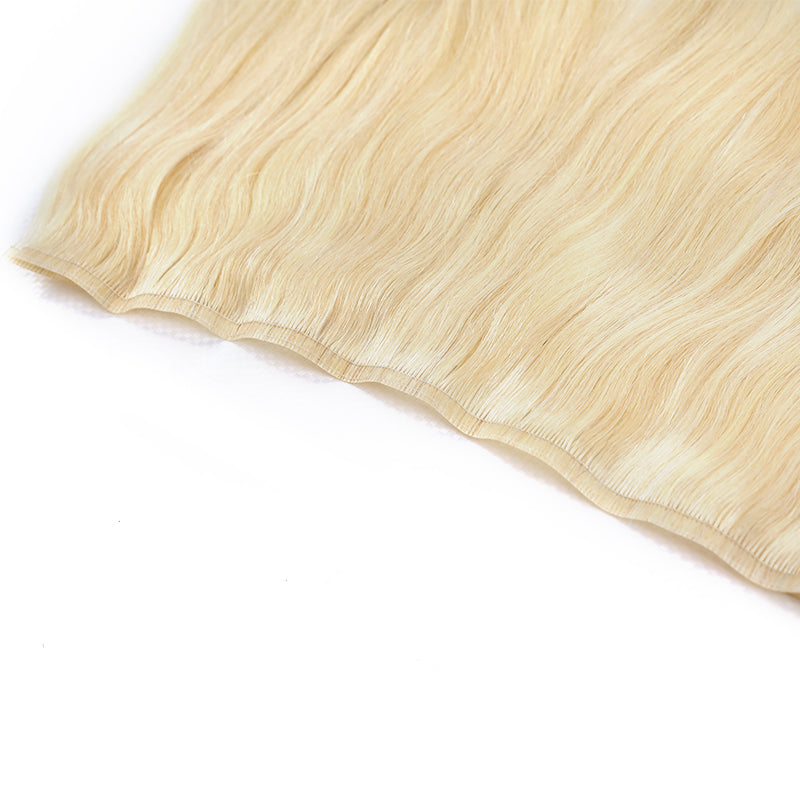 Flat Weft Hair Extensions - #1001 Pearl Blonde 22"