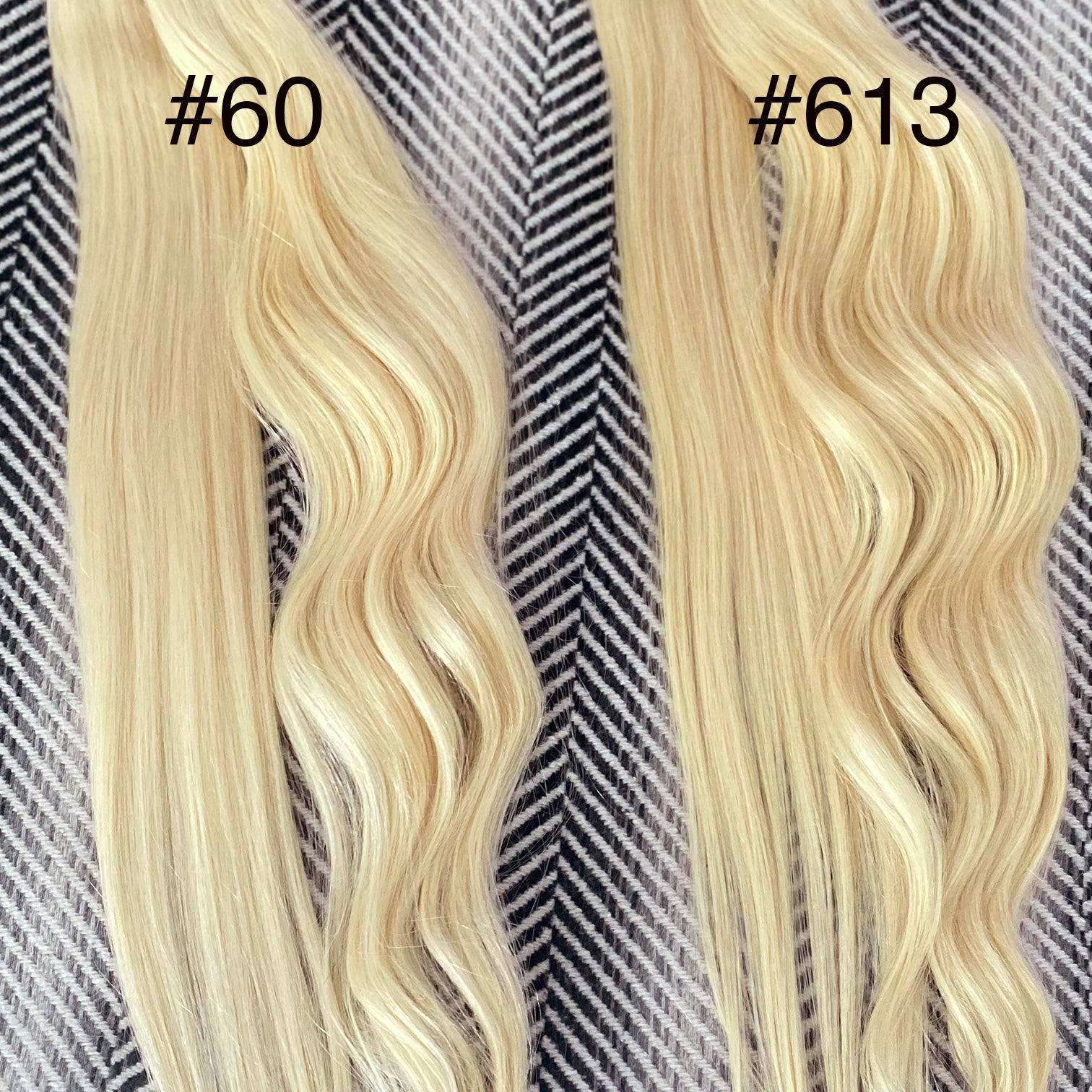 Flat Weft Hair Extensions - #613 Bleach Blonde 22"