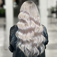 Hair Extensions Tape  13" #60a Silver White Blonde