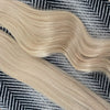 Clip In Wavy Human Human Hair Extensions #60b Vanilla Blonde 22 Inch
