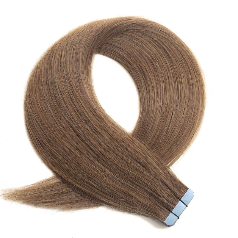 Tape Hair Extensions 25" #8 Cinnamon Brown