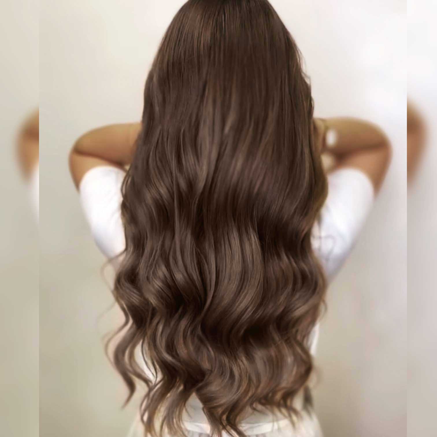 Invisible Tape Hair Extensions #8a Ash Brown Skin Weft