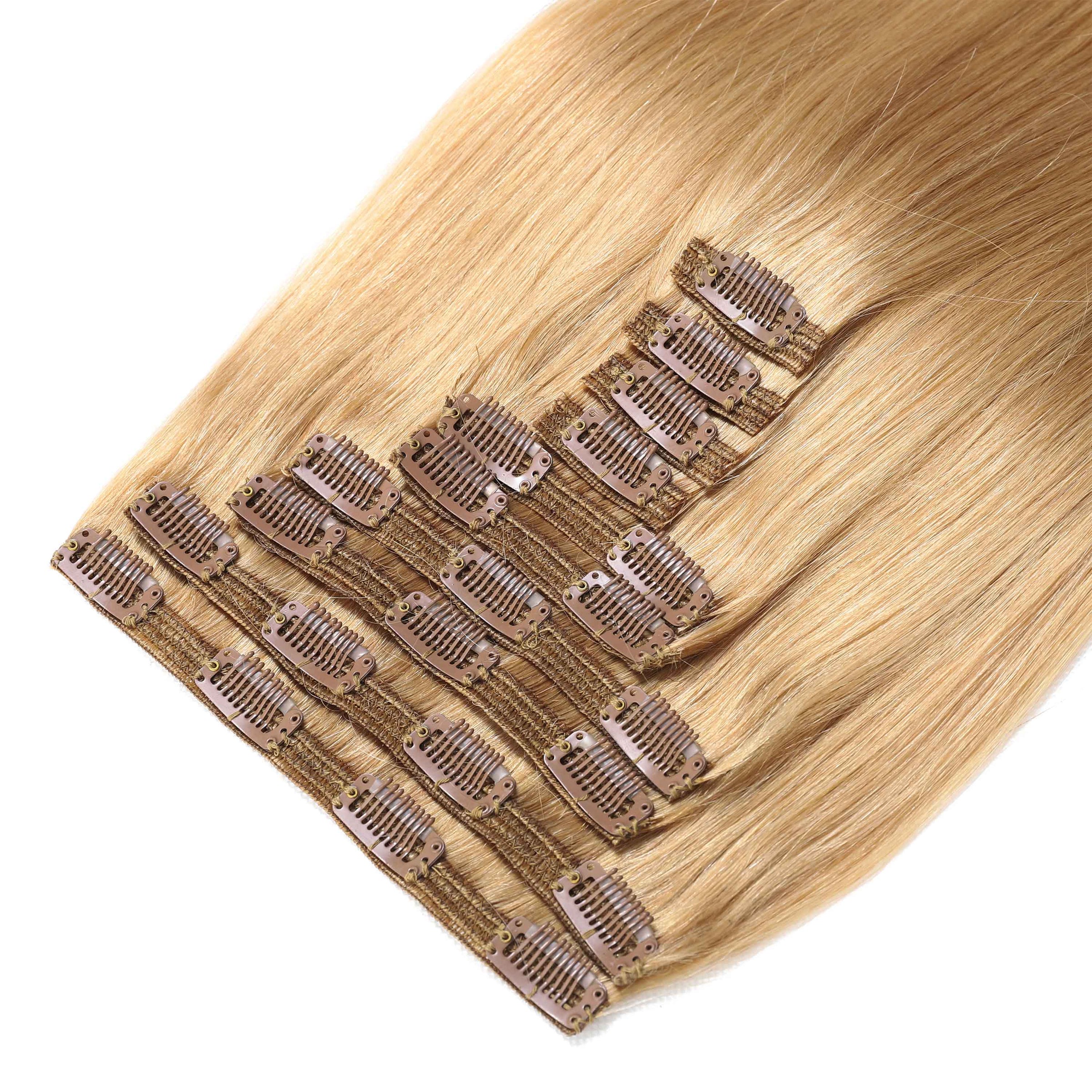 Clip In Hair Extensions #27 Bronzed Blonde 17"