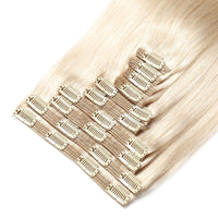 Clip In Hair Extensions 26" #60b Light Vanilla Blonde