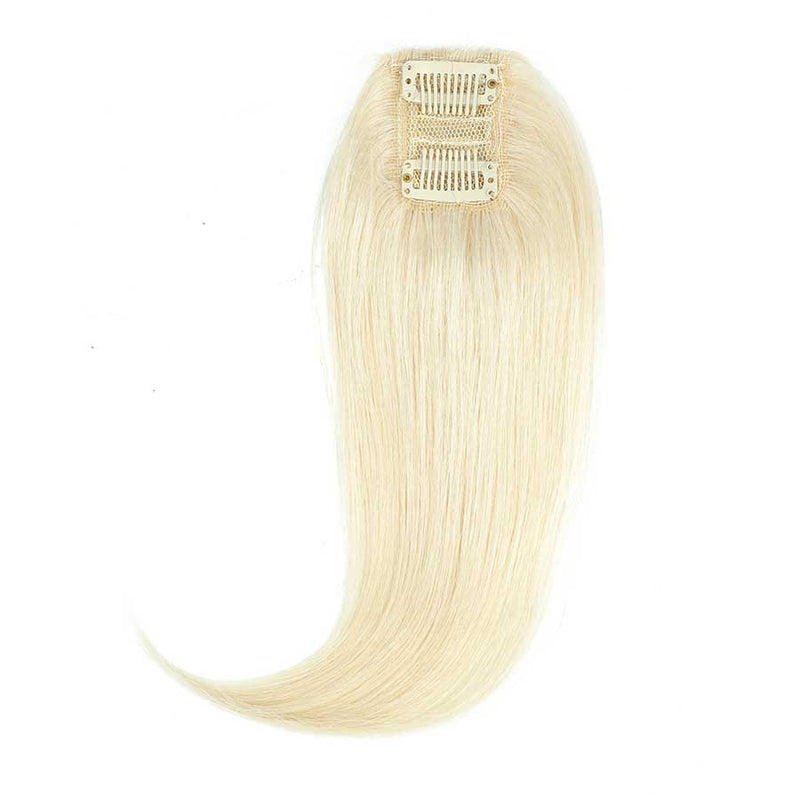 Clip In Volumiser Bangs Layers - Invisible Seamless Topper 1 Pc 12" #60 Platinum Blonde