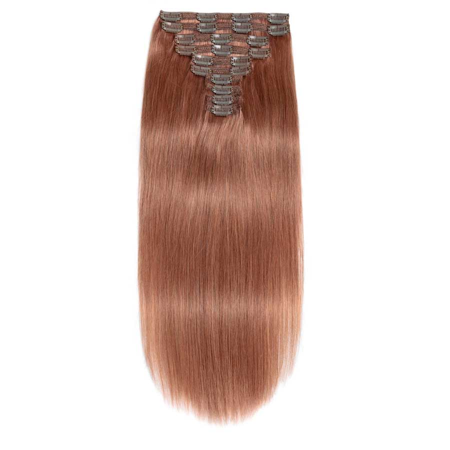 Clip in human hair hotsell extensions copper