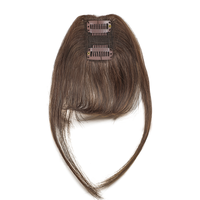 Clip In Volumiser Bangs Layers - Invisible Seamless Topper 1 Pc 12" #8 Dark Ash Brown