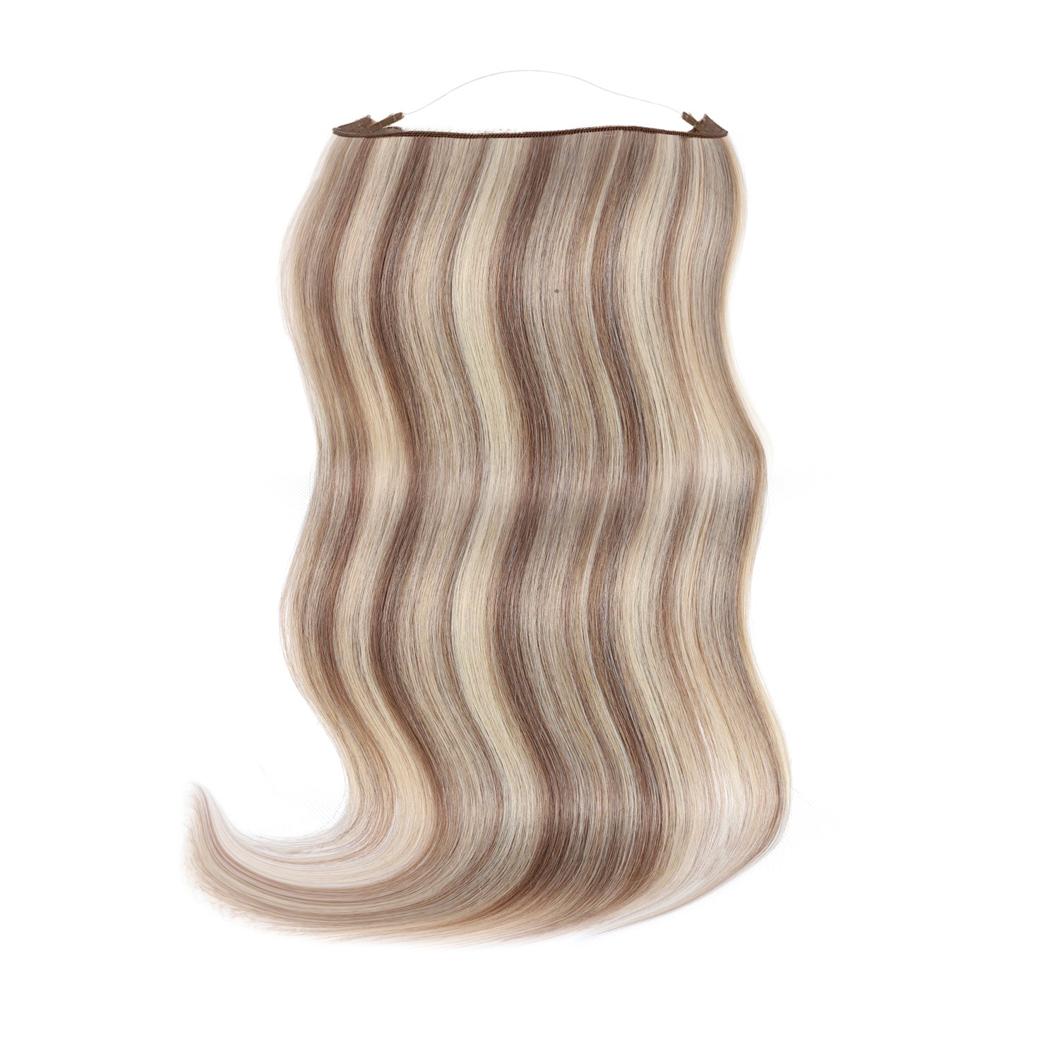 Halo Hair Extensions #8a/60  Ash Brown Platinum Blonde Mix