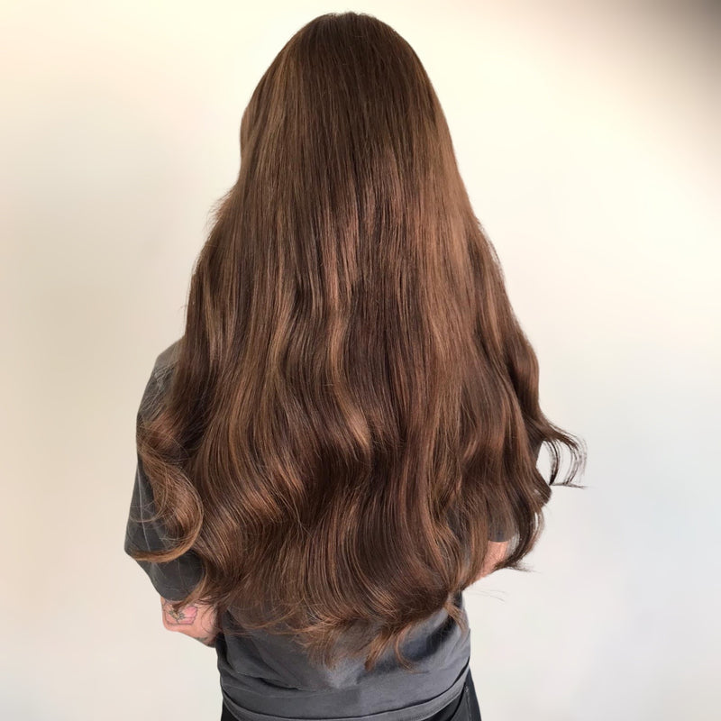 Weft Hair Extensions #4 Chestnut Brown 17” 60 Grams