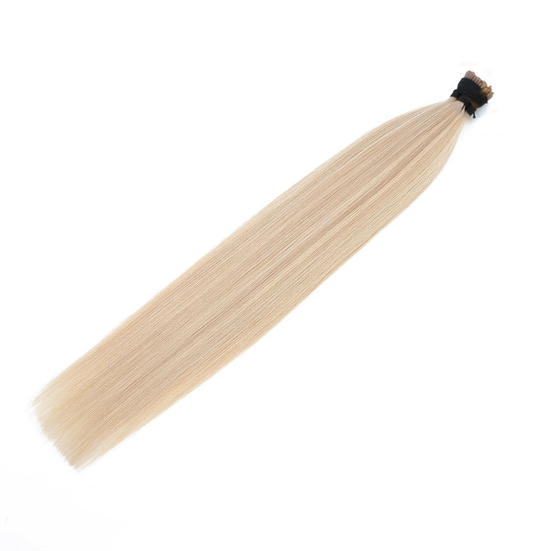 Micro Bead Hair Extensions I Tip #51/60 Champagne Blonde Platinum Blonde Mix