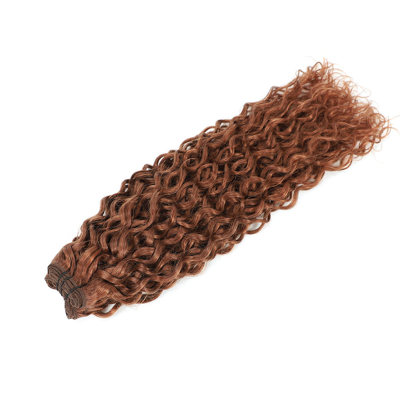 Weft Curly Hair Extensions 21" #30 Medium Copper