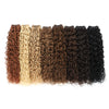 Weft Curly Hair Extensions 21" - #6 Medium Brown