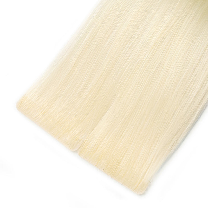 seamless blend Platinum Blonde Skin Weft