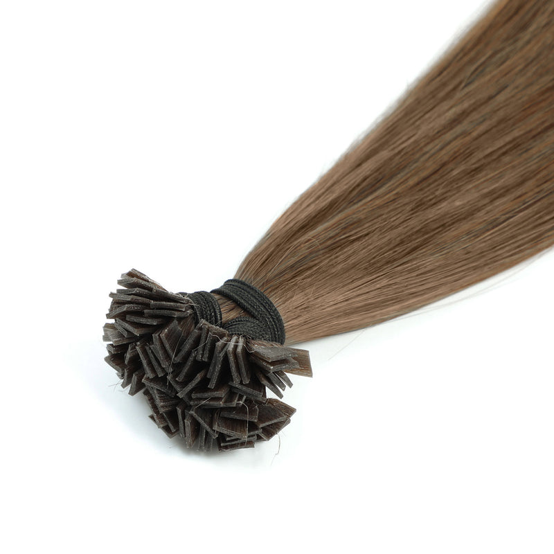 Keratin Bond Hair Extensions Mini Flat Tip #6 Medium Brown