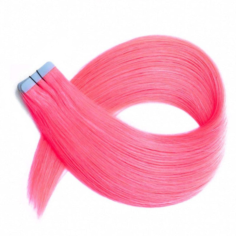 Tape Hair Extensions 21" Pink