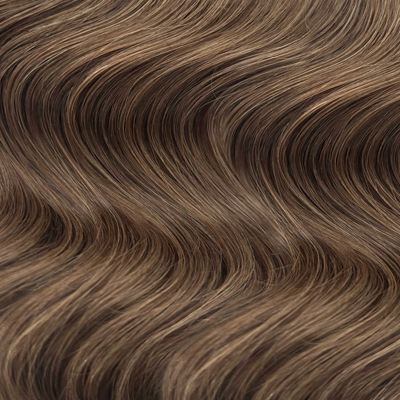 Weft Hair Extensions #8 Cinnamon Brown 17” 60 Grams