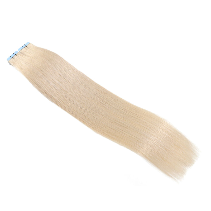 Tape Hair Extensions Australia #60b Light Vanilla Blonde 17"