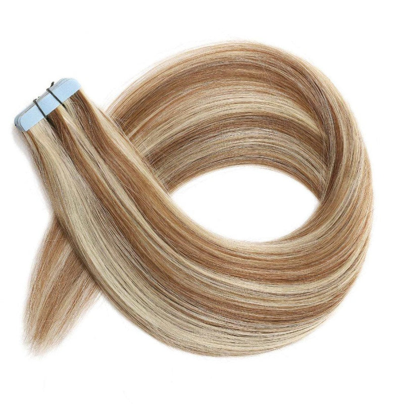 Tape Hair Extensions  21"  #10/60 Sunkissed Highlights