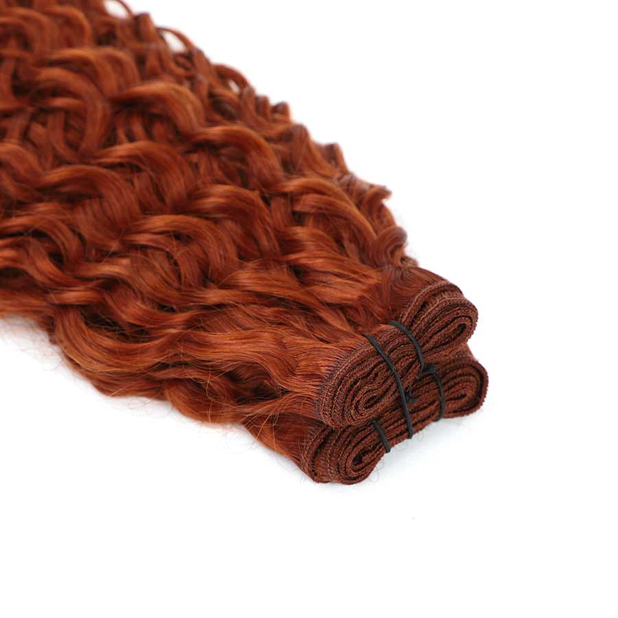 Weft Curly Hair Extensions 21" - #350 Copper