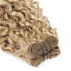 Weft Curly Hair Extensions 21" #16 Natural Blonde