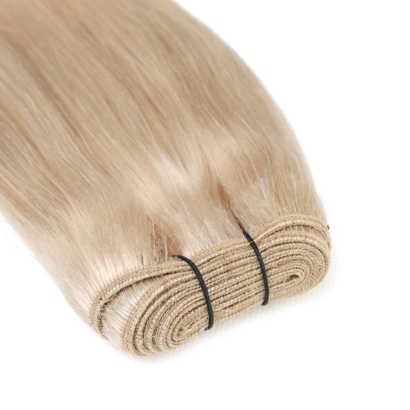 Weft Hair Extensions #60b Light Vanilla Blonde 21"