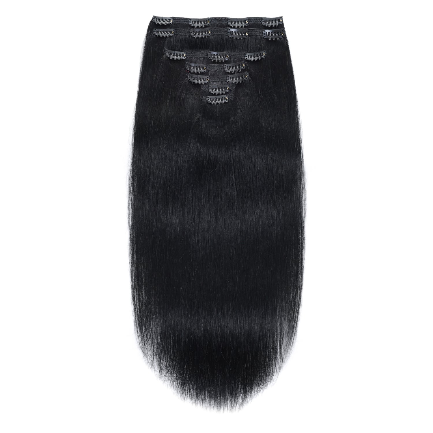 Clip in hair extensions jet black best sale