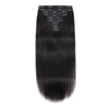 Clip In Hair Extensions #1b Natural Black 17"