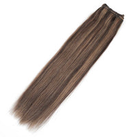 Clip In Hair Extensions #2/12 Dark Brown & Dirty Blonde Mix 17"